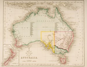 Mapa Austrálie a Nového Zélandu